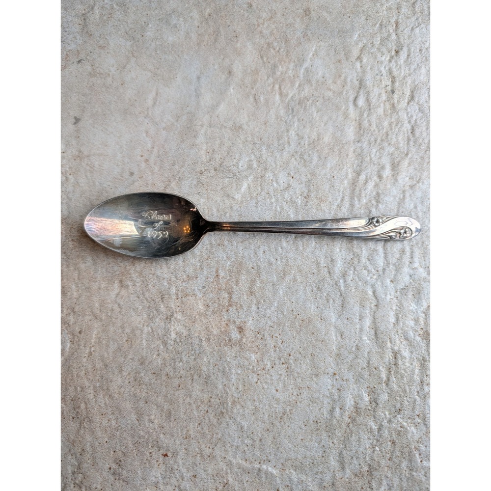 Vtg Holmes & Edwards Romance‎ Spoon Class of 1952 Inlaid Silverplate Graduation